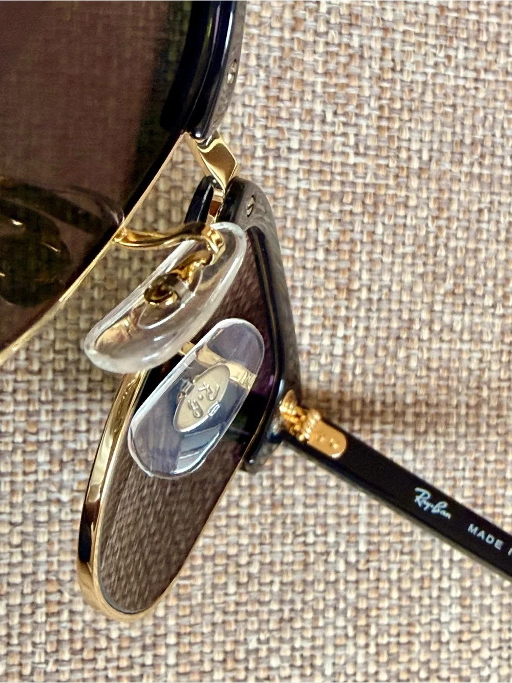 Ray-Ban RB3016 Clubmaster Polarized Black Gold Sunglasses New Unused
